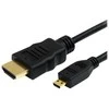 StarTech.com 1 m ilgio „Micro HDMI“ į HDMI laidas su eternetu – 4K 30 Hz vaizdo perdavimas – patvarus didelės spartos „Micro HDMI“ D tipo į HDMI 1.4 adapterio laidas / keitiklio laidas – UHD HDMI monitoriai / televizoriai / ekranai – M/M, 1 m, HDMI A tipo (standartinis), HDMI D tipo (mikro), 3D, garso grąžinimo kanalas (ARC), juodas