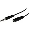Kabelis StarTech Jack 3.5mm - Jack 3.5mm 1m juoda (MU1MMFS)
