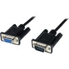 StarTech.com 2 m juodas DB9 RS232 nuoseklusis nulinio modemo kabelis F/M, juodas, 2 m, DB-9, DB-9, kištukas, lizdas