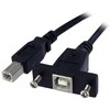 Kabelis USB StarTech USB-B - 0.9 m Juodas (USBPNLBFBM3)