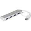 StarTech.com 4 prievadų USB šakotuvas, USB A į 4 USB-A prievadus, USB 5 Gbps, tvirtas dizainas, maitinamas per magistralę, nešiojamas nešiojamojo kompiuterio USB 3.0 šakotuvas, USB 3.2 Gen 1 (3.1 Gen 1) Type-A, USB 3.2 Gen 1 (3.1 Gen 1) Type-A, 5000 Mbit/s, sidabrinis, baltas, aliuminis, plastikas, maitinimas