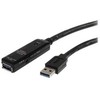 StarTech.com 5 m USB 3.0 aktyvus prailginimo kabelis - M/F, 5 m, USB A, USB A, USB 3.2 Gen 1 (3.1 Gen 1), juodas