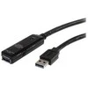 StarTech.com 5 m USB 3.0 aktyvus prailginimo kabelis - M/F, 5 m, USB A, USB A, USB 3.2 Gen 1 (3.1 Gen 1), juodas