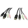 StarTech KVM kabeliai, 1,8m, Juodieji (DP4N1USB6)