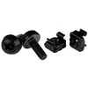 StarTech M6 x 12mm sraigtinis rinkinys / poveržlės / veržlės - 100kpl. Juodieji (CABSCRWM62B)