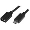 USB laidas StarTech microUSB - USB- A 0,5 m juodas (USBUBEXT50CM)
