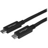 StarTech.com USB-C kabelis – M/M – 1 m (3 pėdos) – USB 3.1 (10 Gbps) – sertifikuotas USB-IF, 1 m, USB C, USB C, USB 3.2 Gen 2 (3.1 Gen 2), kištukas/kištukas, juodas