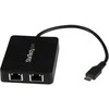 StarTech.com USB-C į dvigubą gigabito eterneto adapteris su USB (A tipo) prievadu, laidinis, RJ-45, USB, 5000 Mbit/s, juodas