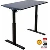 Reguliuojamo aukščio stalas SUN-FLEX®EASYDESK ELITE, elektrinis, vieno variklio, juodas rėmas, 120x60 cm juodas stalviršis