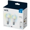 Taolight „WiZ Bulb“ 60 W A60 E27 x 2, išmanioji lemputė, „Wi-Fi“, balta, LED, E27, A60