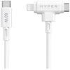 Targus „Hyper | HyperJuice“ silikoninis USB-C į USB-C ir „Lightning“ hibridinis 60 W laidas