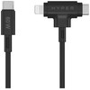 Targus Hyper | HyperJuice Silicone USB-C to USB-C and Lightning Hybrid 60W Cable