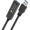 USB kabelis Techly USB-A - USB-A 10 m juodas (ICUR30100G)