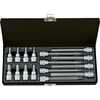 TECOS antgalių rinkinys 3/8" 16 dalių trumpi ir ilgi Unbrako® nuo 4 iki 12 mm