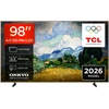 Televizorius TCL A400 Pro 98A400 Pro, 2.49 m (98"), 3840 x 2160 pikselių, QD-Mini LED, Smart TV, Wi-Fi, Baltas