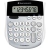 Texas Instruments TI-1795 SV, Desktopas, Pagrindinis, 8 skaitmenys, Pakreipiamas ekranas, Baterija / Saulės energija, Juoda, Sidabras, Balta
