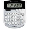 Texas Instruments TI-1795 SV, Desktopas, Pagrindinis, 8 skaitmenys, Pakreipiamas ekranas, Baterija / Saulės energija, Juoda, Sidabras, Balta