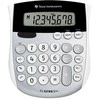 Texas Instruments TI-1795 SV, Desktopas, Pagrindinis, 8 skaitmenys, Pakreipiamas ekranas, Baterija / Saulės energija, Juoda, Sidabras, Balta