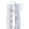Thorkild Larsen E-line 5-lizdų 2x1.0 - H05VV-F, baltas usb, 230V/13A, plastikinis laidas, 5m
