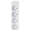 Thorkild Larsen E-line 5 lizdų baltas - m/j, su laidu, 230V/16A