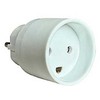 E-Line kištuko adapteris iš Schuko/Pin-žemės į DK M/žemės, 250V, 16A, baltas