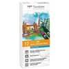 Tombow TwinTone Pastels, 12 vnt., juoda, mėlyna, ruda, žydra, žalia, oranžinė, rožinė, raudona, violetinė, geltona, plonuapvalus antgalis, daugiaspalvė, apvali, blisteris