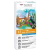 Tombow TwinTone Pastels, 12 vnt., juoda, mėlyna, ruda, žydra, žalia, oranžinė, rožinė, raudona, violetinė, geltona, plonuapvalus antgalis, daugiaspalvė, apvali, blisteris