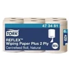 TORK Valymo popieriaus ritinėliai Reflex™ Advanced M4 2 sluoksnių natūralūs, 429 lapai, 6 ritinėliai (473481)