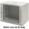 19" sieninė spintelė TOTEN, 12U, 600x450, stiklinės durys, baltas / WS64126000/ 19-W6412V