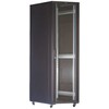 19" komutacinė spinta TOTEN, System G, 42U, 600x1200, stiklinės durys, galinės perforuotos durys, iki 800kg , juoda / G6.6242.9801 / 19-G6242GP