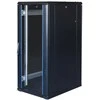 19" Komutacinė spinta TOTEN, System G, 27U, 600x800, stiklinės durys, galinės metalinės durys, iki 800kg, juoda / G6.6827.9001 / 19-G6827GM