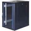 19" Komutacinė spinta TOTEN, System G, 18U, 600x800, stiklinės durys, perforuotos galinės durys, iki 800kg , juoda / G6.6818.9801 / 19-G6818GP