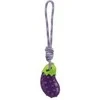 Trixie Žaislas šuniui Baklažanas ant virvės, TPR, 13 cm/34 cm