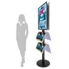 Plakatas Twinco TWIN PROSTAND – Dvipusis informacinis stovas su brošiūrų laikikliu B1 - 70x100 cm, juodas