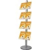 Plakatas Twinco Dvigubas stovas su akriliniu lipduku 8 x A4 aliuminis 450x470x1900mm (1 vnt.)