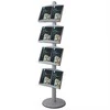 Plakatas Twinco Dvigubas stovas su plieno laikikliais 8 x A4 aliuminis 450x470x1900 mm (1 vnt.)