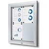 Twinco TWIN lauko pakabinama baltos lentos spintelė – 4 x A4 sidabrinės, 760x47x588 mm (1 vnt.)