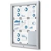 Twinco TWIN lauko pakabinama baltos lentos spintelė – 9 x A4 sidabrinė 805x47x1067 mm (1 vnt.)