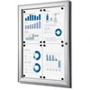 Twinco TWIN pakabinama baltos lentos spintelė, skirta naudoti viduje ir lauke, su dangčiu – 4 x A4 sidabrinės spalvos, 5210x23x6960 mm (1 vnt.)