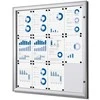 Twinco TWIN pakabinama baltos lentos spintelė, skirta naudoti viduje ir lauke, su dangčiu – 12 x A4 sidabrinė, 9610x23x10040 mm (1 vnt.)