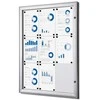 Twinco TWIN pakabinama baltos lentos spintelė, skirta naudoti viduje ir lauke, su dangčiu – 9 x A4 sidabrinė, 7410x23x10040 mm (1 vnt.)