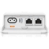 Ubiquiti UISP dvigubo maitinimo injektorius, 2,5 gigabito eterneto, 10, 100, 1000, 2500 Mbit/s, baltas, polikarbonatas (PC), būsena, IPX5