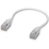 Ubiquiti UACC-Cable-Patch-EL-C6A-0.15M-W kabelis sieciowy półprzezroczysty, Baltas 0,15 m Cat6a