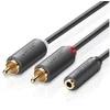 UGREEN AV102 kabelis 2x RCA (Cinch) AUX 3.5mm 0.25m