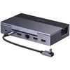Doko stotelė Ugreen CM800, 6-in-1, skirta nešiojamoms konsolėms Steam Deck / Asus ROG Ally, USB-C į HDMI 4K 120Hz, 2x USB, USB-C, RJ45 (pilka)