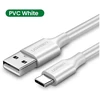 UGREEN US287 USB-C laidas, 1m, baltos spalvos