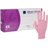 Apžiūros pirštinės, ABENA Classic Sensitive, XS, rožinės, nitrilo, be pudros - (100 vnt.)