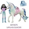 Usorteret Unicorn Academy Unicorn Academy Set Figūros Layla &amp; Glacier mergina ir vienaragis + priedai
