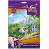 Usorteret UNSORTUOTAS UNICORN ACADEMY daugkartinio naudojimo lipdukų rinkinys – susikurk savo scena – 2 scenos rinkinyje