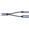 UNITEK M205A, Audio adapter, Juodas, Pilkas, Aliuminio, Universal, USB Type-C